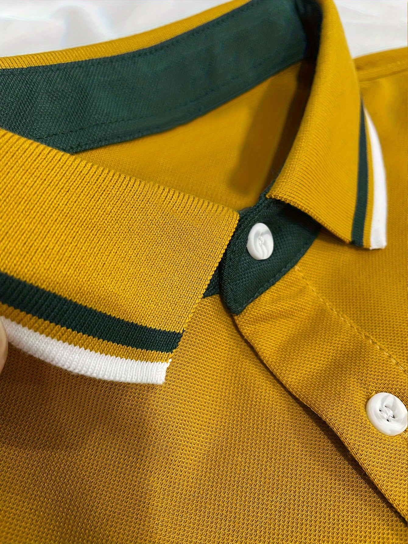 2 հատ տղամարդու կարճաթև վերնաշապիկներ կոնտրաստ օձիքներով - թեթև պոլիեսթեր, պաստել կապույտ և վարդագույն, շրջադարձային օձիքով, կոճակներով փակվող, սովորական, ամենօրյա և գործնական հագուստ, իդեալական ամառային կամ նվերների համար, կարճ թև վերնաշապիկներ