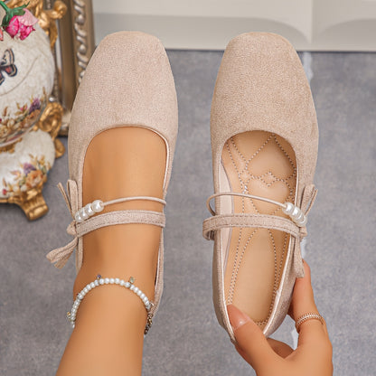 Plus Size Women’s Casual Square Toe Mary Jane Flats