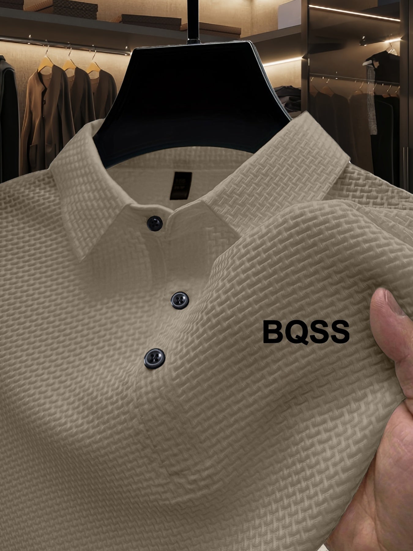 Summer Sports Casual Wear High-End Front Button Short Sleeve Shirt Breathable Turn- Collar Mesh Stretch Solid Color Top Golf Business Men's Short Sleeve - ayq