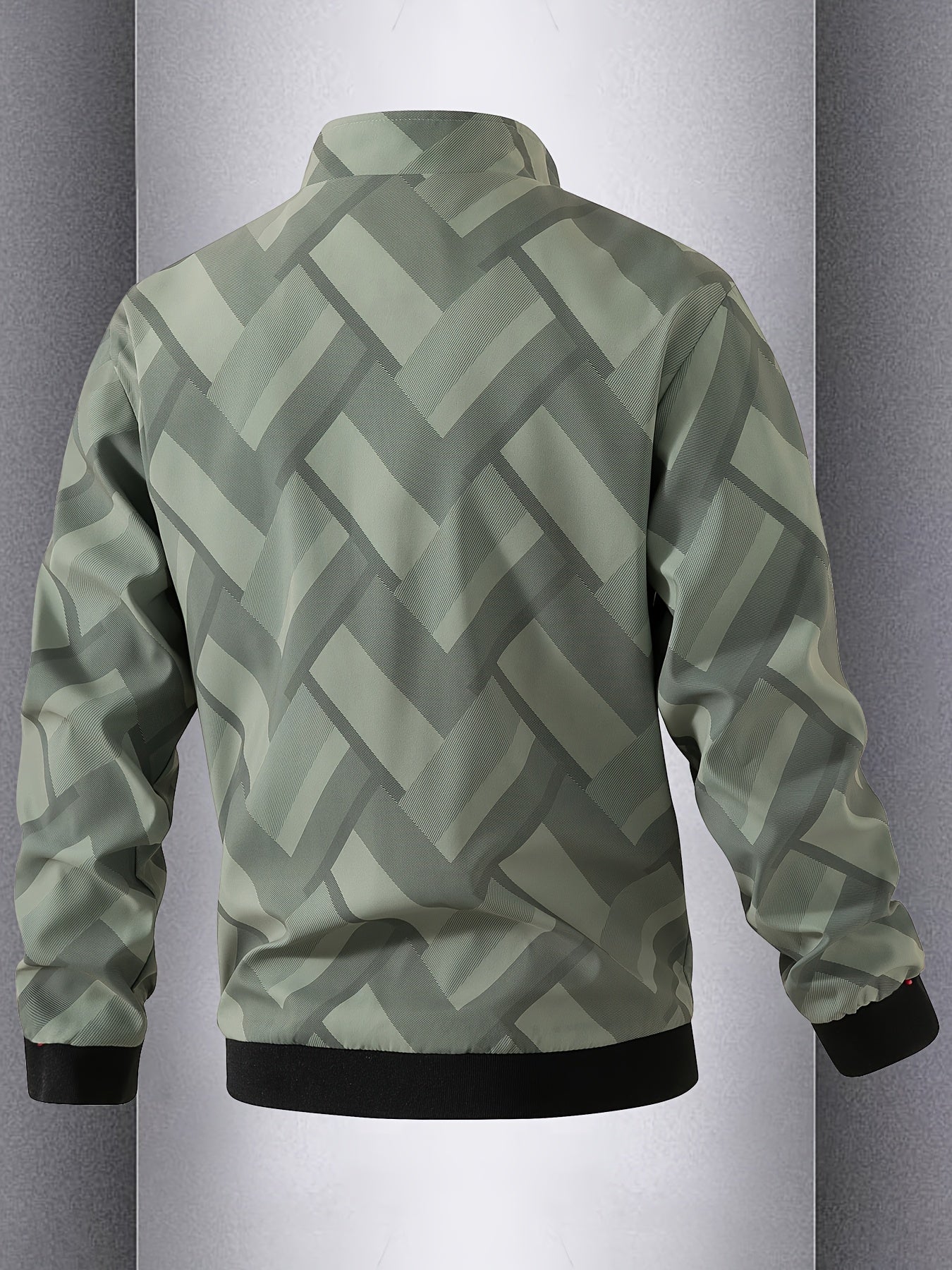 Men'S Lightweight Softshell Jacket - Olive Green/Black/Gray/ - Stand Collar Windproof Coat with Zippered Pockets - Non-Stretch Fabric for Hiking, Gym, Casual Outdoors - Spring/Fall Athletic Outerwear - Easy-Care Sportswear, H