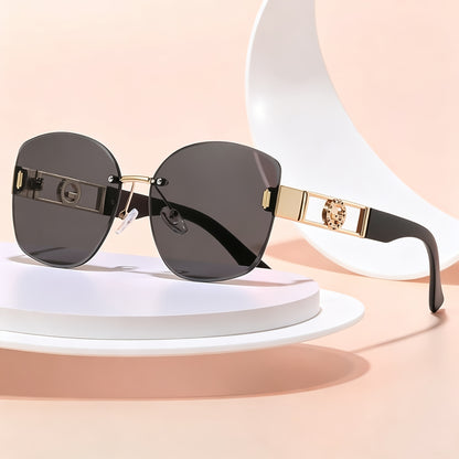Women's Butterfly Rimless Sunglasses UV400 Protection