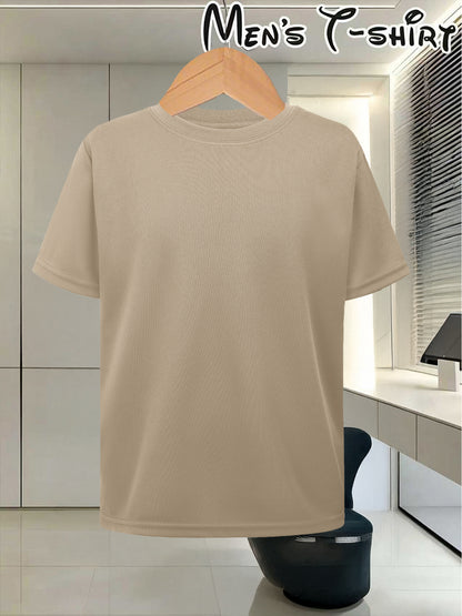 Men's Custom Polyester Crew Neck T-Shirt - Casual Summer Wear