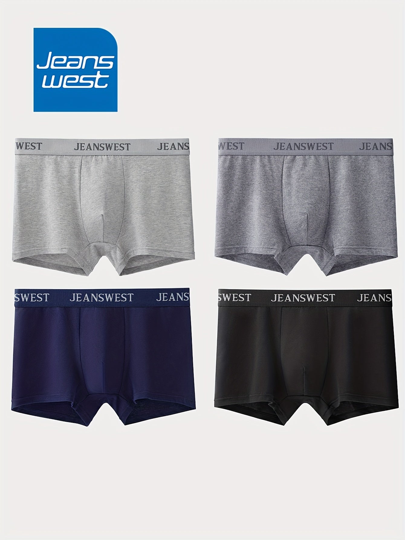 Men's Classic Solid Cotton Briefs 4-Pack Comfortable Fit