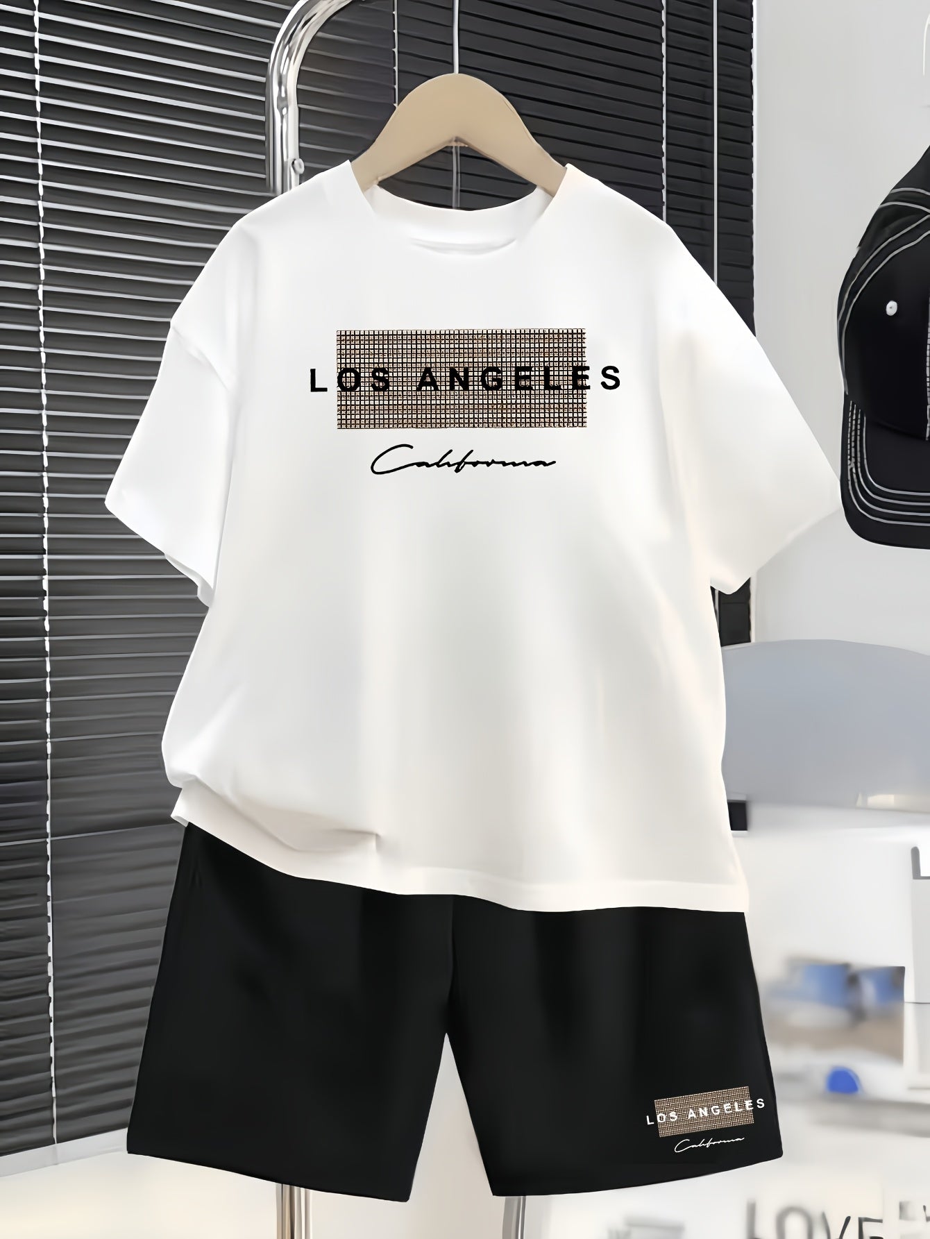 Kids Casual Short Sleeve T-Shirt and Shorts Set for Spring