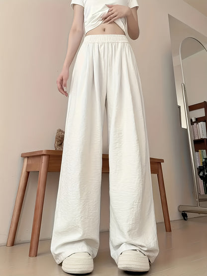 Women's High-Waisted Bohemian Wide-Leg Cropped Pants