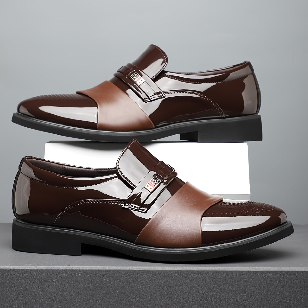 Men's Elegant PU Loafers - Business Casual Slip-On Dress Shoes
