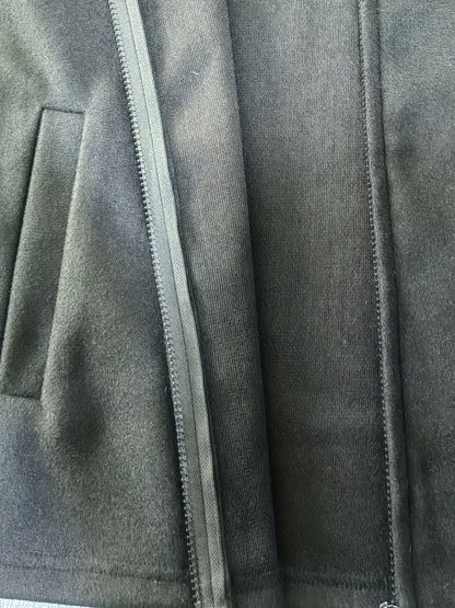 Men's Autumn and Winter Fleece Jacket with Zipper and Turn-up Collar