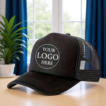 Custom Logo Breathable Mesh Trucker Hat – Adjustable Casual Cap