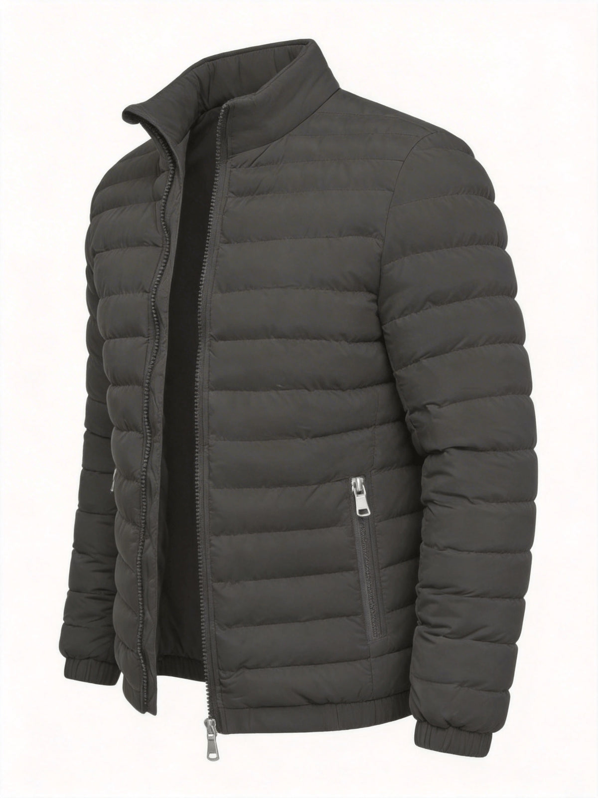 Men's Lightweight Windproof Casual Jacket with Stand Collar