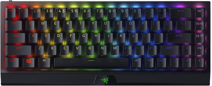 Razer Blackwidow V3 Mini Hyperspeed 65% Wireless Mechanical Gaming Keyboard: Green Mechanical Switches Tactile & Clicky - Doubleshot ABS Keycaps - Chroma RGB - up to 200 Hr Battery - Snap Tap