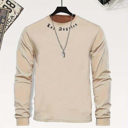 KUQIQIBOY Boys' Casual Long Sleeve T-Shirt with Letter Print - Stretchy Polyester Blend, Machine Washable, Round Neck - Perfect for Fall/Winter, KUQIQIBOY