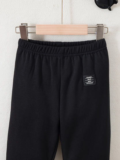 Boys' Cozy Fleece-Lined Hoodie & Sweatpants Set - Olive Green Casual Winter Outfit with Pockets, Thick Warmth for Fall & Winter, Regular Fit, Casual Attire, for Outdoor