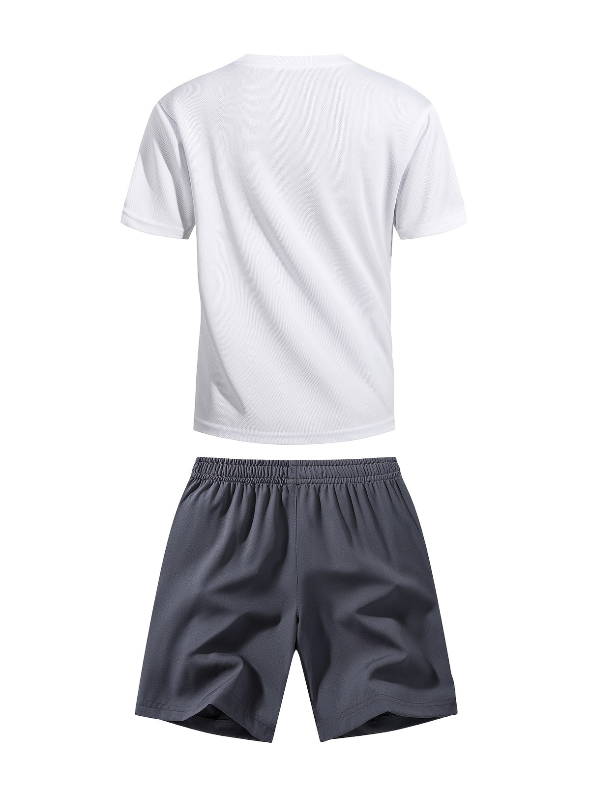 Boys' Quick-Dry Summer Shirt & Shorts Set with Reflective Strips