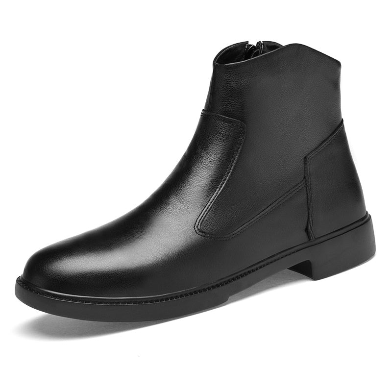 Versatile Casual Business Shoes with PU Upper and Zipper Closure