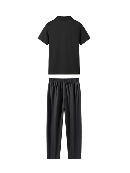 Boys' Spring/Summer Polo Shirt & Stretch Trousers Set