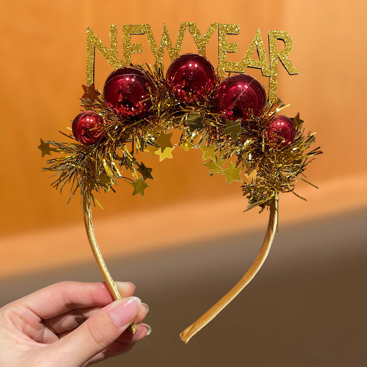 1/2pcs New Year Style, New Year Slogan Decorated Star Headband, Simple and Cute, Suitable for New Year's Eve Events, Parties, and Gatherings, Enhances Festive Atmosphere, Recommended as a New Year Gift Hair Accessory, Festive