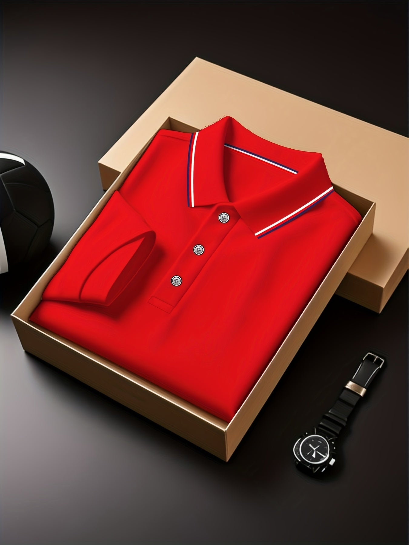 3pcs Men's Fashion Business Short-Sleeve Shirts, Collar Design, Simple and Elegant, Enhances Silhouette and Leg Length, Lightweight and Comfortable Knitted Polyester Fabric, Breathable and Skin-Friendly, Packaged in Bags (No - ayq