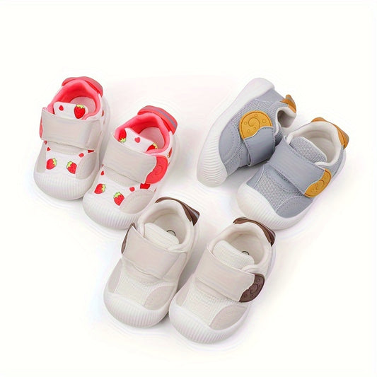 Cute Cartoon Spring And Autumn Baby Toddler Sports Shoes, Suitable For 0-2 Year Old Boys And Girls, With Soft Rubber Soles, Anti-slip And Breathable, Suitable For Boys And Girls To Wear For Outings.