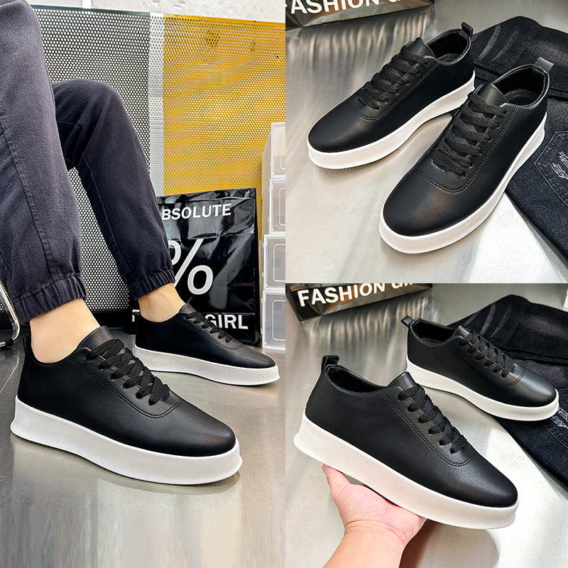 Men's Vintage Lace-Up Business Shoes Comfortable PU Leather