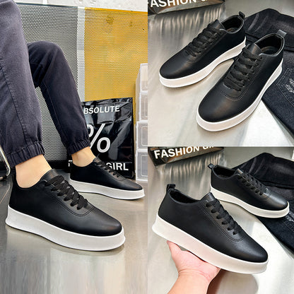 Men's Vintage Lace-Up Business Shoes Comfortable PU Leather