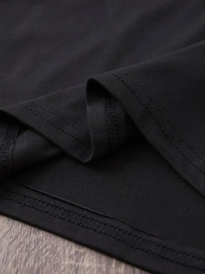 Women's Black Casual T-Shirt - Lightweight Breathable Everyday Top for Women, Machine Washable Round Neck Shirt for Everyday & Formal Events, All-Season Comfort Fit Blouse, Ladies T Shirts