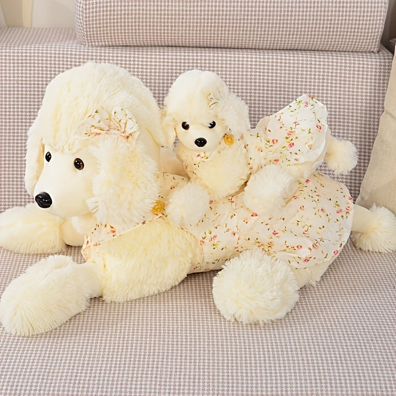 Simulation Poodle Plush Toys Cute Soft Poodle Stuffed Animal Plush Doll KaWai Cute Expression Emotional Companion Plush Toys Room Decorations Birthday And Holiday Gifts for Girls And Boys Easter Valentine's Day Gift