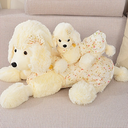 Simulation Poodle Plush Toys Cute Soft Poodle Stuffed Animal Plush Doll KaWai Cute Expression Emotional Companion Plush Toys Room Decorations Birthday And Holiday Gifts for Girls And Boys Easter Valentine's Day Gift