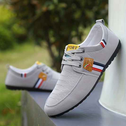 Men's Casual Light Weight Canvas Loafer Shoes, Comfy Breathable Non Slip Durable Shoes For Men's Outdoor Activities