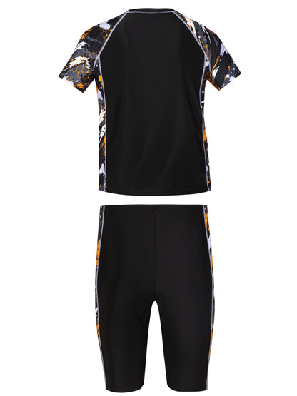 Men's Skinny Sports Swimsuit Set for Summer Beach