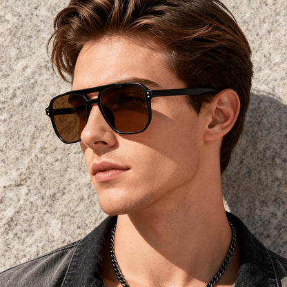 Unisex Geometric UV400 Sunglasses - Stylish Casual & Festival Wear
