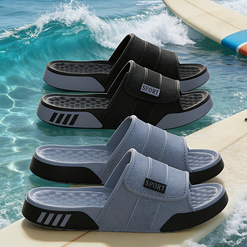 Men's New Summer Slides | EVA 1pc Molding Non-Slip Breathable Multi-Color for Beach Home Vacation - ayq