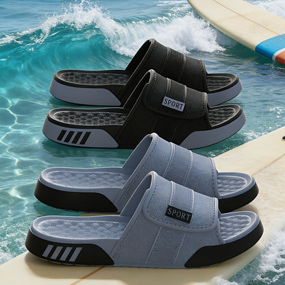 Men's New Summer Slides | EVA 1pc Molding Non-Slip Breathable Multi-Color for Beach Home Vacation - ayq