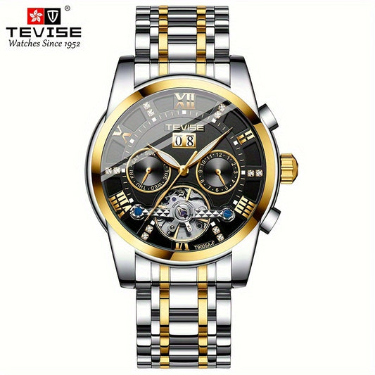 TEVISE Luxury Mechanical Hollow Out Business Wristwatch