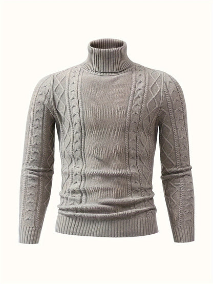 2024 New Cross-Border Men'S Plaid Knit Pullover Sweater (Men'S Warm Top)