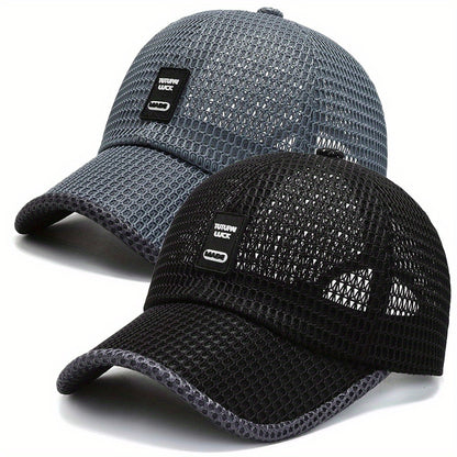 2 Pack Summer Breathable Baseball Caps for Men & Women