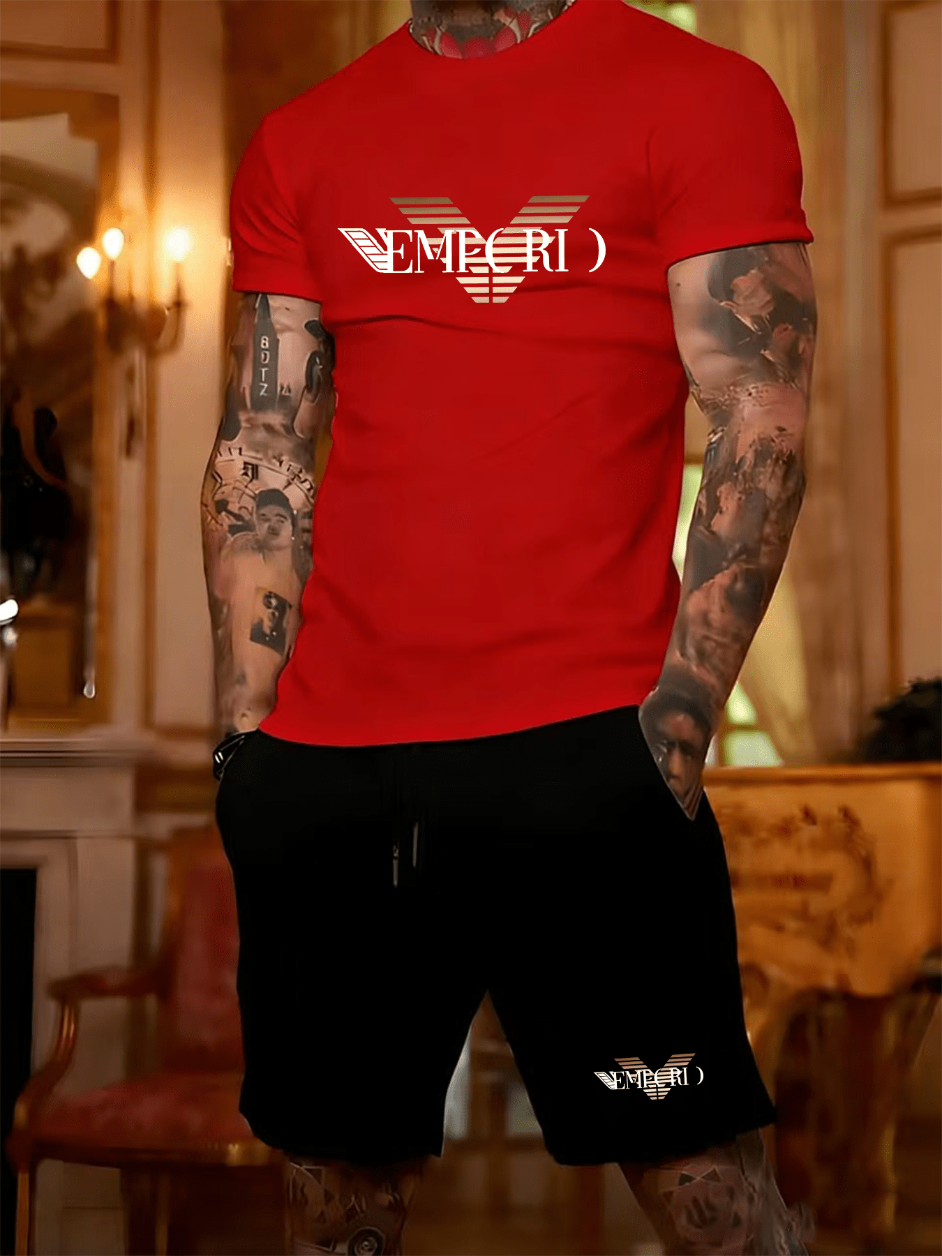Men's Summer Casual Sportswear Set - Short Sleeve T-Shirt & Shorts
