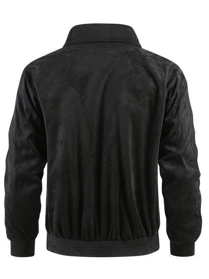 Men's Oversized Solid Color Lapel Jacket for Spring & Fall