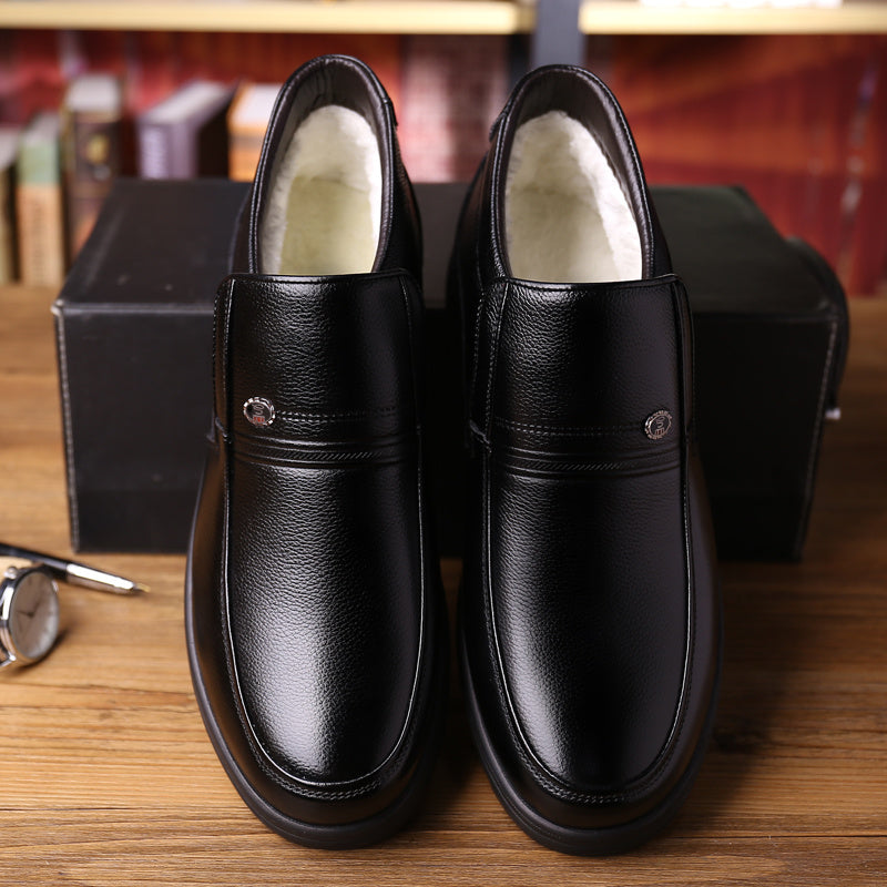 Men'S Extreme Cold Weather Boots - Slip-On Winter Shoes with Thick Warm Lining & Toe Bumper, Genuine Leather Upper, Non-Slip Rubber Sole - for Ice, Snow, and Everyday Winter Use - Boots for Everyday & Formal Occasions, Outdoo