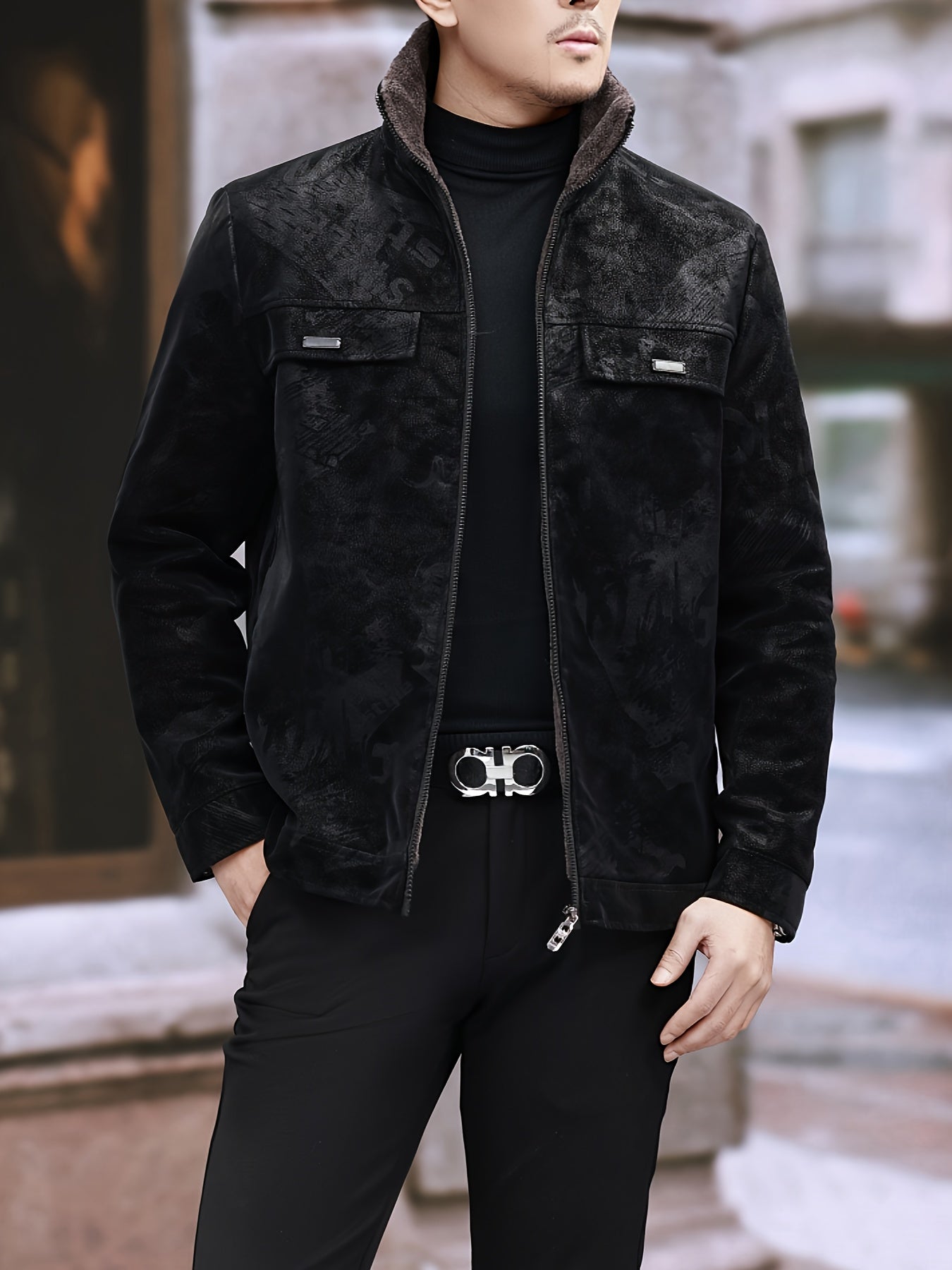 Men's Heavyweight Winter Jacket - Thermal Insulated Coat with Full-Zip Closure, Formal Office & Casual Outerwear - Polyester Lining - Non-Stretch Fabric - Professional Administrative Jacket for Cold Weather