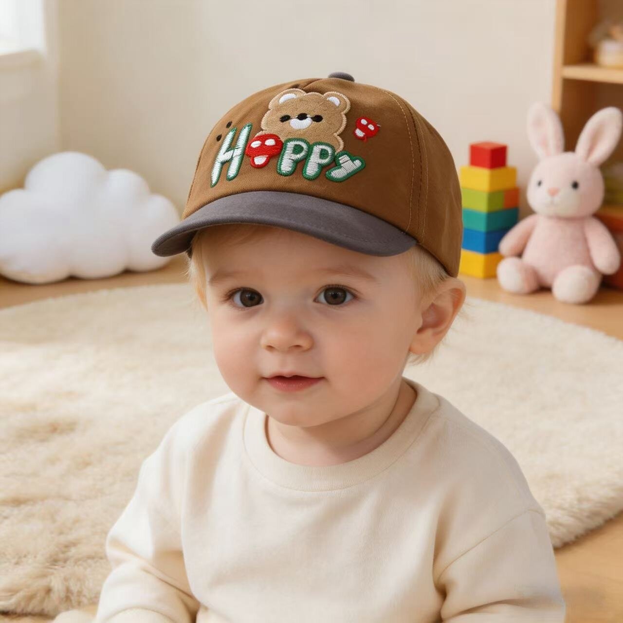 Baby Sun Hat for Infants 3-18 Months Lightweight Soft Brim Cap