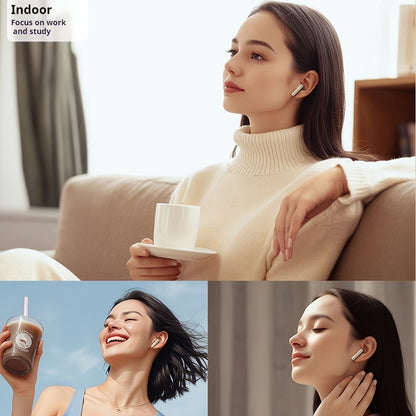 New Design True Wireless Music Semi In-Ear Headphones for Sports, Compact Earbuds Featuring TWS 9D HIFI Stereo Sound, HD Calling, And Dolby Stereo. Compatible with Android And Iphone for Music And Phone Calls.