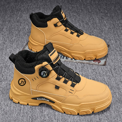 Տղամարդկանց նոր ձմեռային հաստ շերտով կոշիկներ, երեք գույնի, հարմարավետ և տաք, հեշտ հագնվող/հանվող, բռնակի դիզայնով, հարմար է բացօթյա ձյան, լեռնագնացության և լեռնագնացության համար։