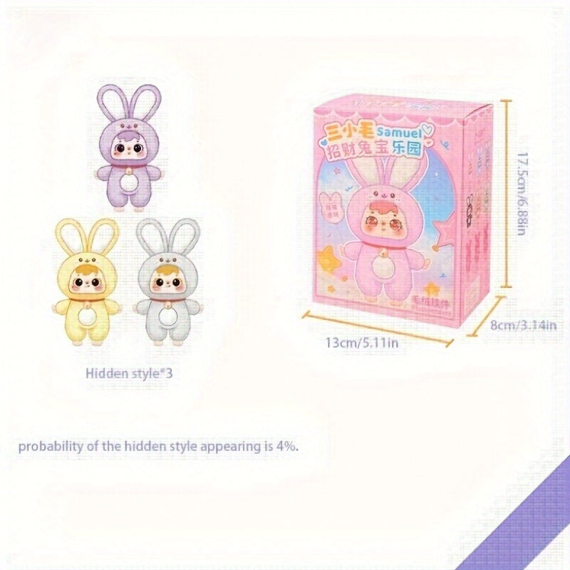 Samuel's Blind Box փափուկ նապաստակ խաղալիքները գալիս են տարբեր ոճերի, ինչը դրանք դարձնում է իդեալական ծննդյան նվերների, հավաքածուների, Սուրբ Վալենտինի օրվա, Սուրբ Ծննդյան և ընդհանուր տոնական նվերների համար: