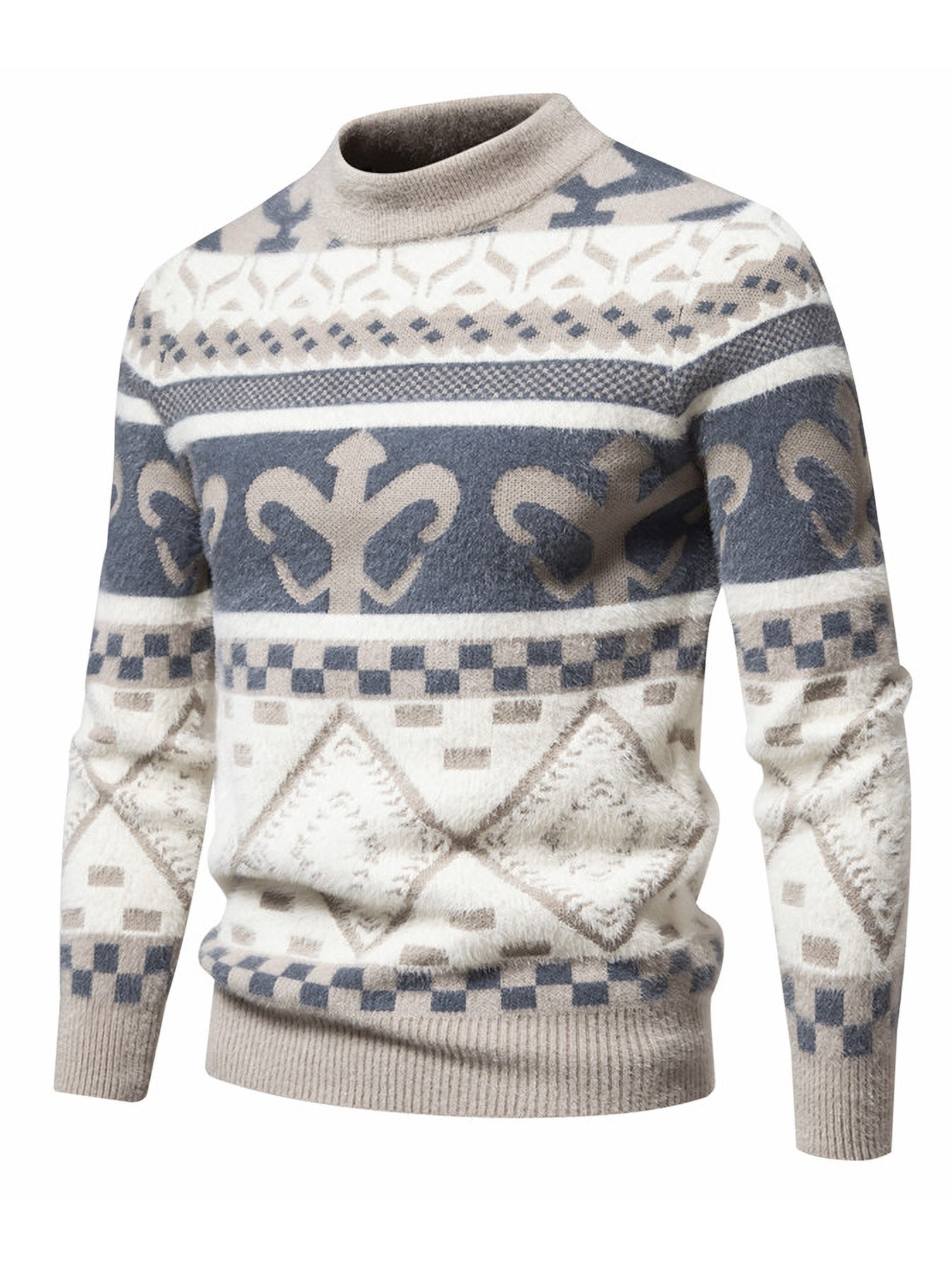 Աշնանային և ձմեռային կլոր օձիքով սվիտեր, տաք, տրիկոտաժե, առօրյա, նորաձև, բազմակողմանի վերնաշապիկ