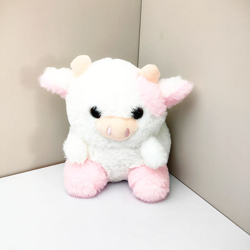 Adorable Pink Cow Plush Toy for Home Decor and Office Display