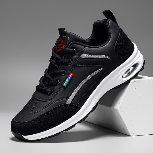 Men's Stylish Running Sneakers - Casual & Sporty, Breathable Fabric Lining, Non-Slip Rubber Sole, All-Season Wear