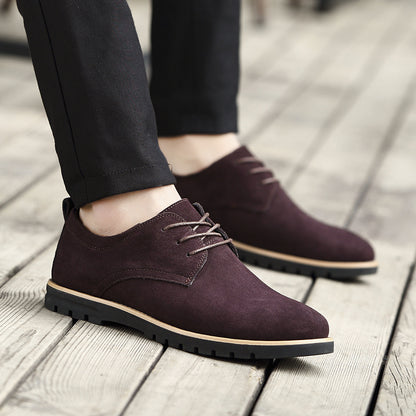 Men's Classic Lace-Up Oxfords with Cushioned Sole, All-Season