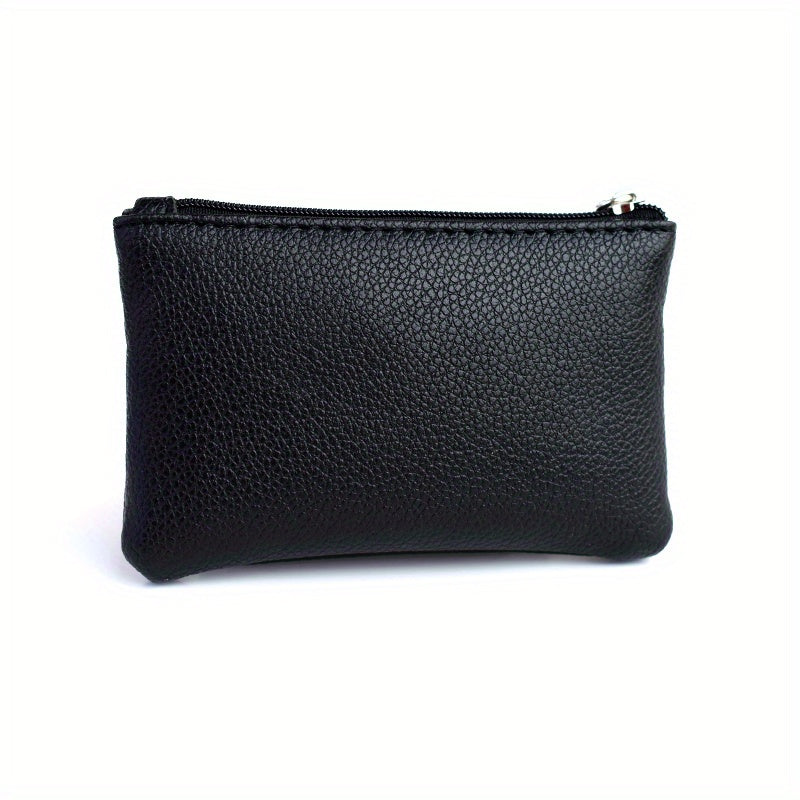 A Small Wallet with a Keychain That Holds Coins in a Mini Coin Purse.