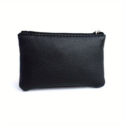 A Small Wallet with a Keychain That Holds Coins in a Mini Coin Purse.