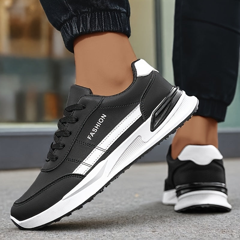 Men'S Breathable Trekking Shoes | Casual Low-Top Lace-up Sneakers, Faux Upper, PVC Sole, Suitable for All Seasons - ayq